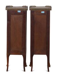 A Pair of French Gilt Bronze Mounted Kingwood Side Chests