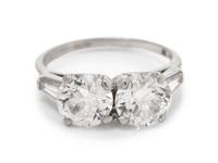 A Platinum and Diamond Ring,