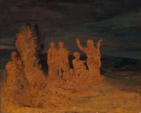 Eugène Delacroix (French, 1798-1863) - Groupe des Romains Illustres (Study for the Library of Palais du Luxembourg)