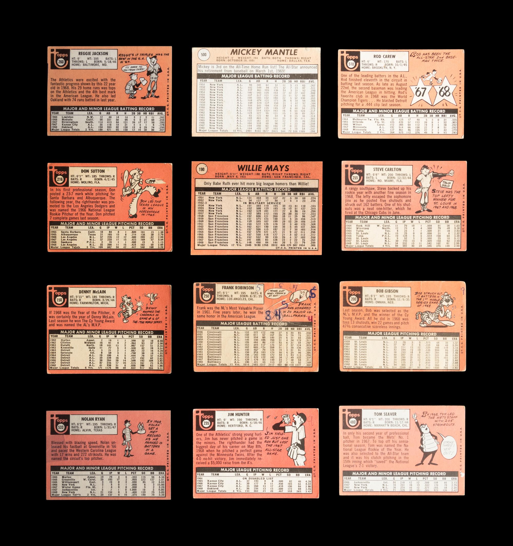 A Complete Set of 1969 Topps Baseball Cards (664/664)