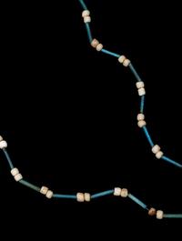 An Egyptian Faience Scarab Necklace