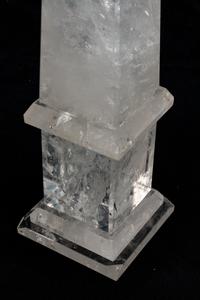 A Pair of Neoclassical Style Rock Crystal Obelisks