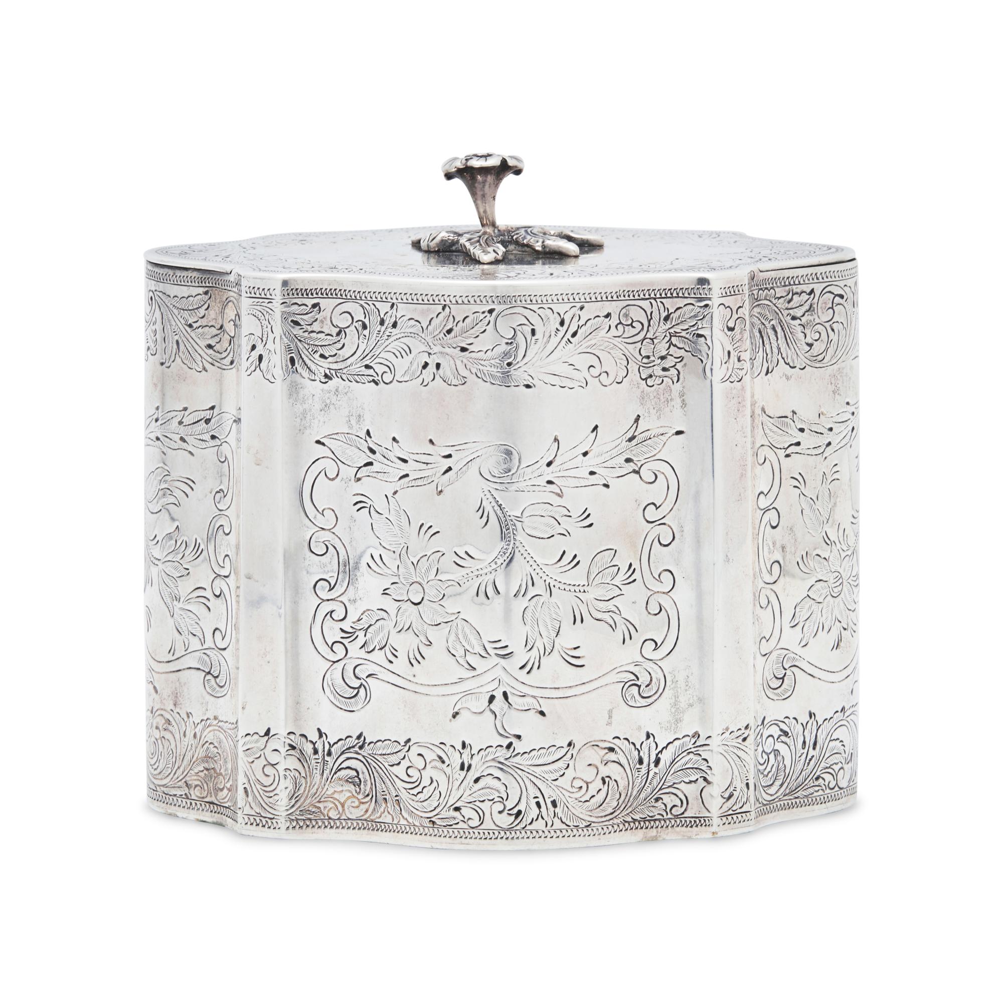 A Silver Tea Caddy