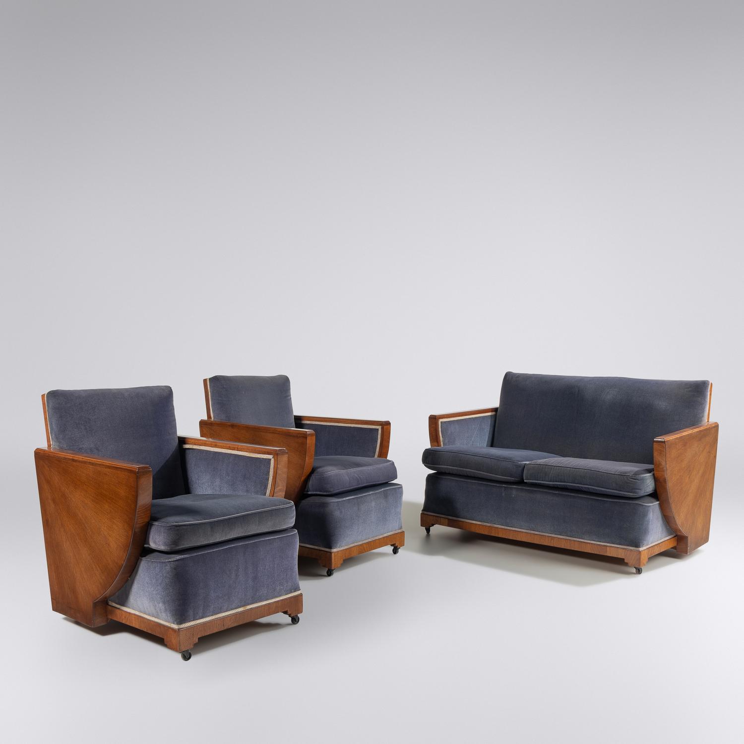 Art Deco Early 20th Century — Three-Piece Seating Suite