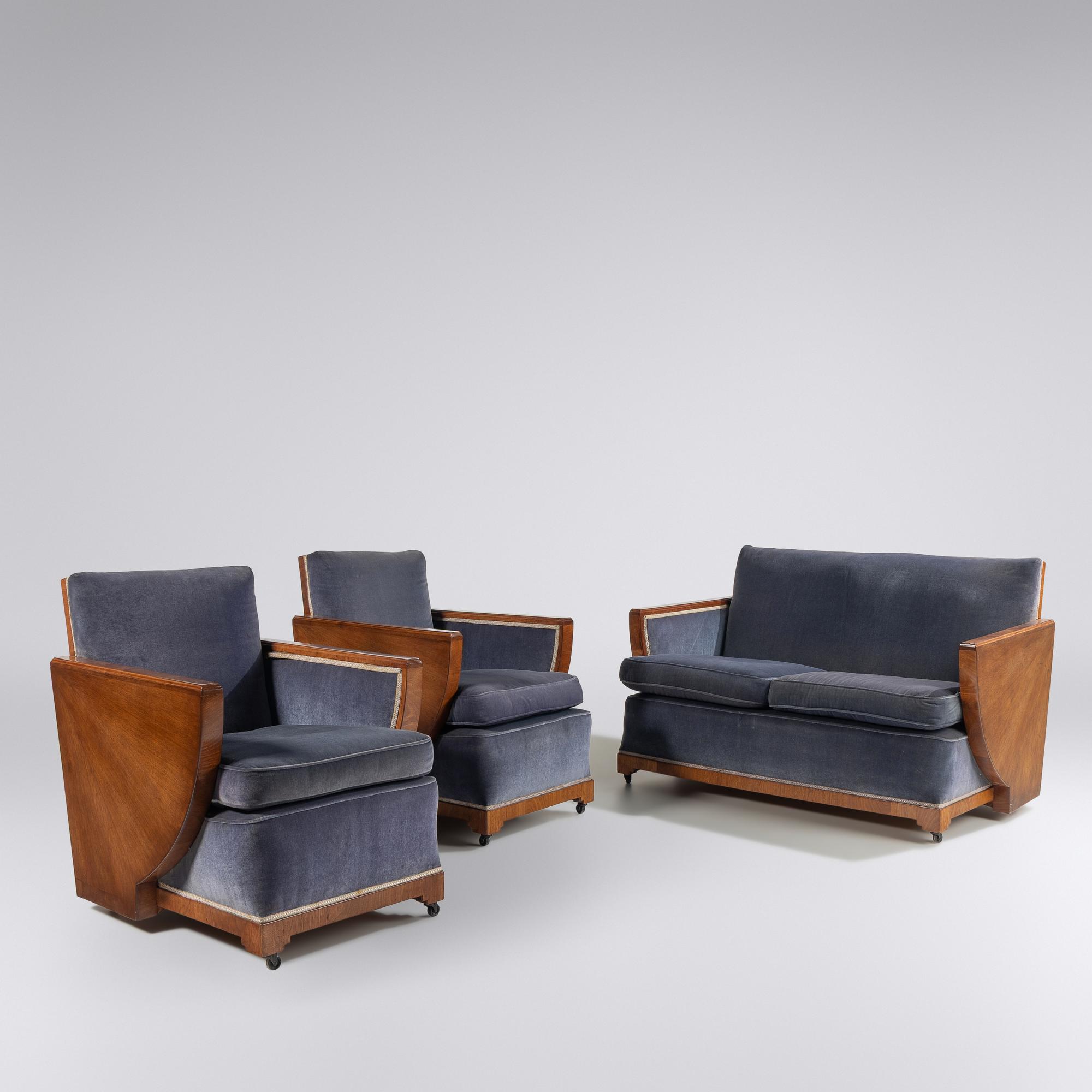 Art Deco Early 20th Century — Three-Piece Seating Suite