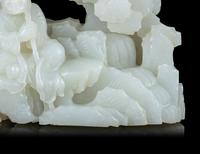 A Carved Pale Celadon Jade ’Luohan‘ Boulder