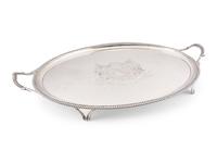 A George III Silver Armorial Handled Tray