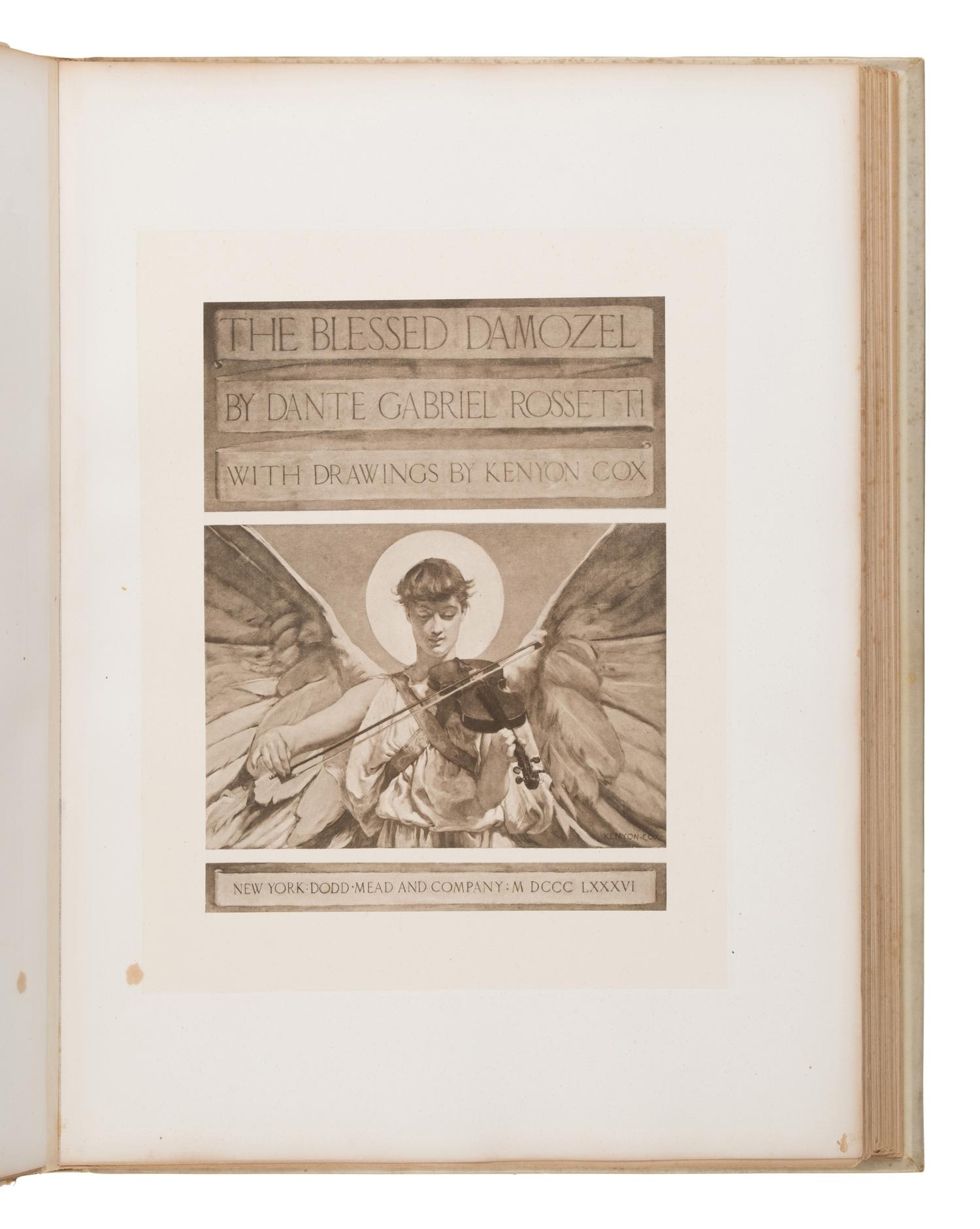 Rossetti, Dante Gabriel (1828-1882). -- Cox, Kenyon (1856-1919), illustrator. The Blessed Damozel . New York: Dodd, Mead and Company, 1886.