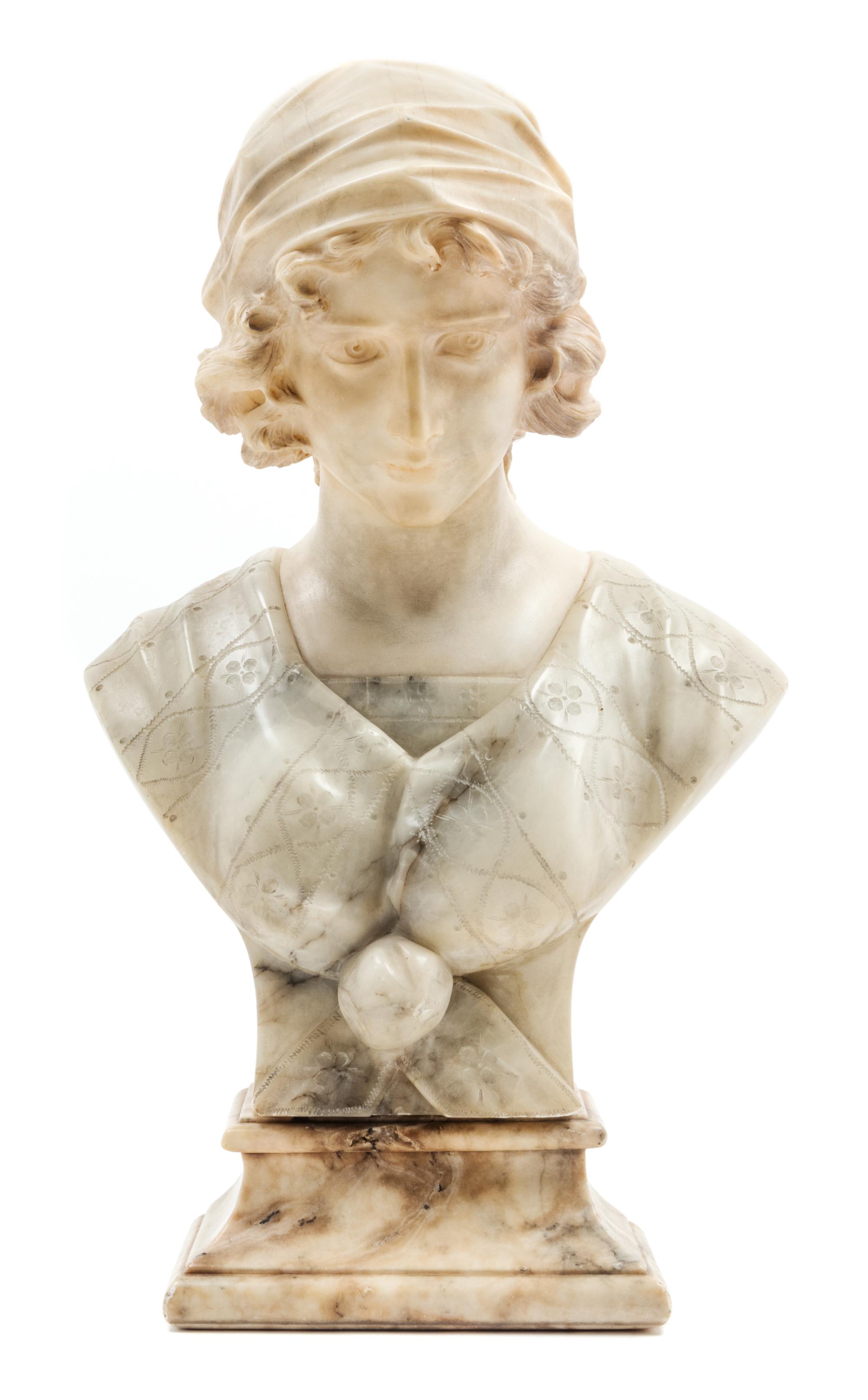 A Continental Marble Bust Height 19 1/2 inches. — 19TH/20TH CENTURY