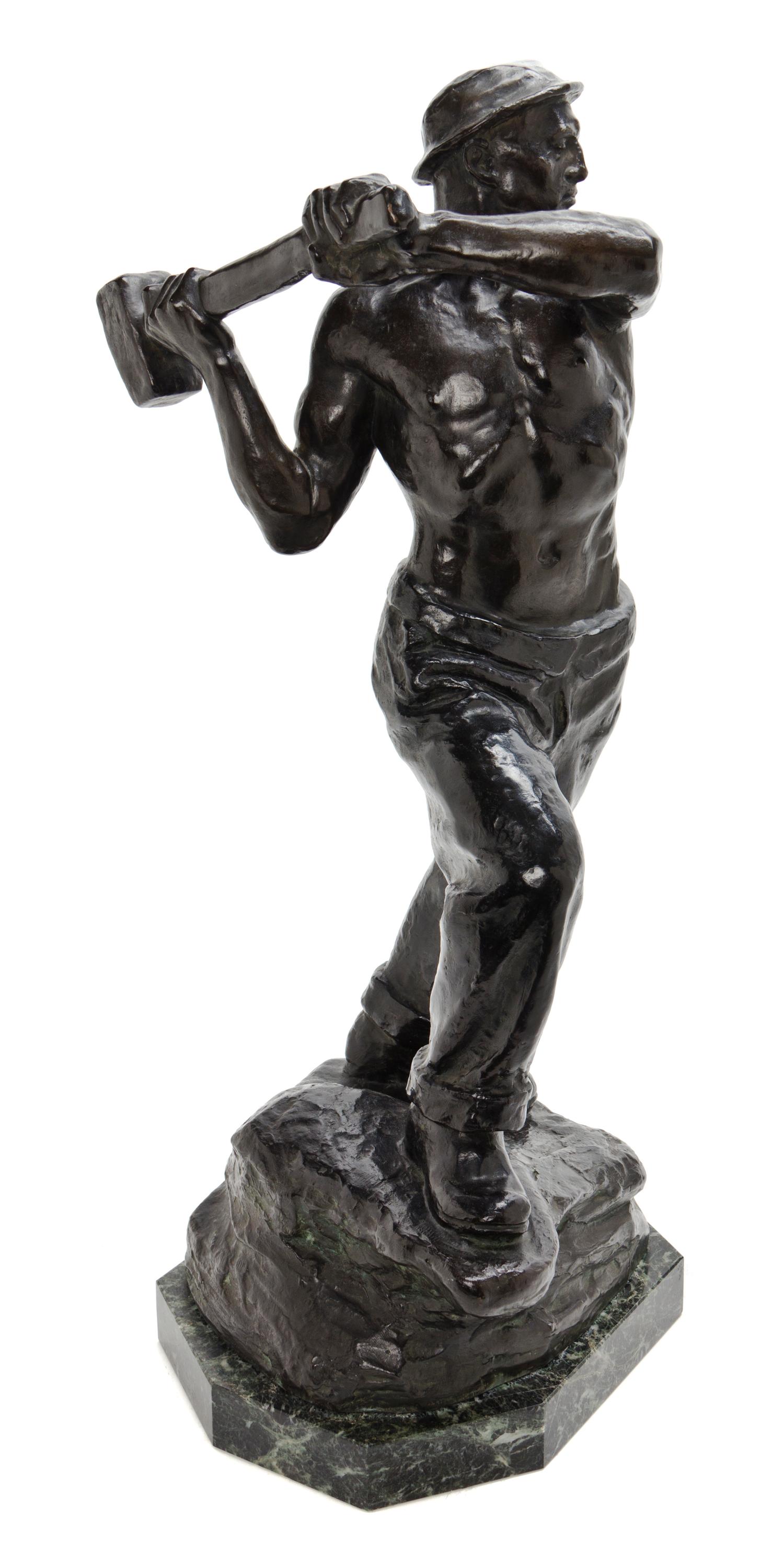 A German Bronze Figure, Paul Vogelsanger (1880-1967), Height of bronze 26 inches.