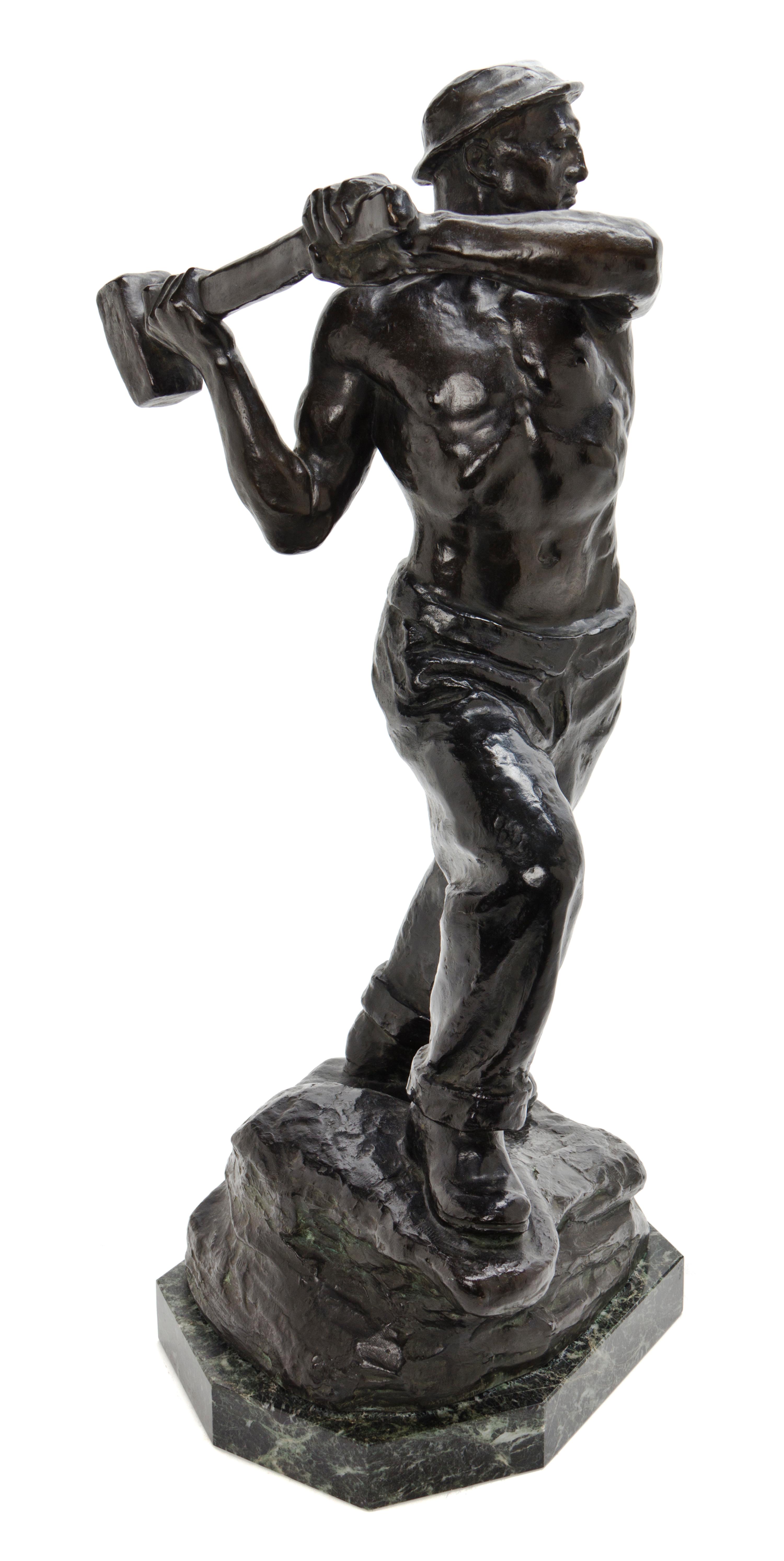 A German Bronze Figure, Paul Vogelsanger (1880-1967), Height of bronze 26 inches.