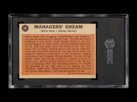 A 1962 Topps Mickey Mantle / Willie Mays Managers Dream Baseball Card No. 18 (SGC 4 VG-EX)