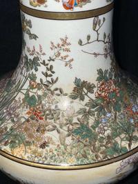 A finely-decorated Satsuma-type vase, Okamoto Ryozan 日本萨摩烧风格瓷瓶 亮山造 Meiji period ??