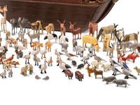 A Large Noah’s Ark with Lift-Off Cover and Large Number of Paired Animals
