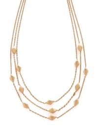 YELLOW GOLD TRIPLE CHAIN NECKLACE