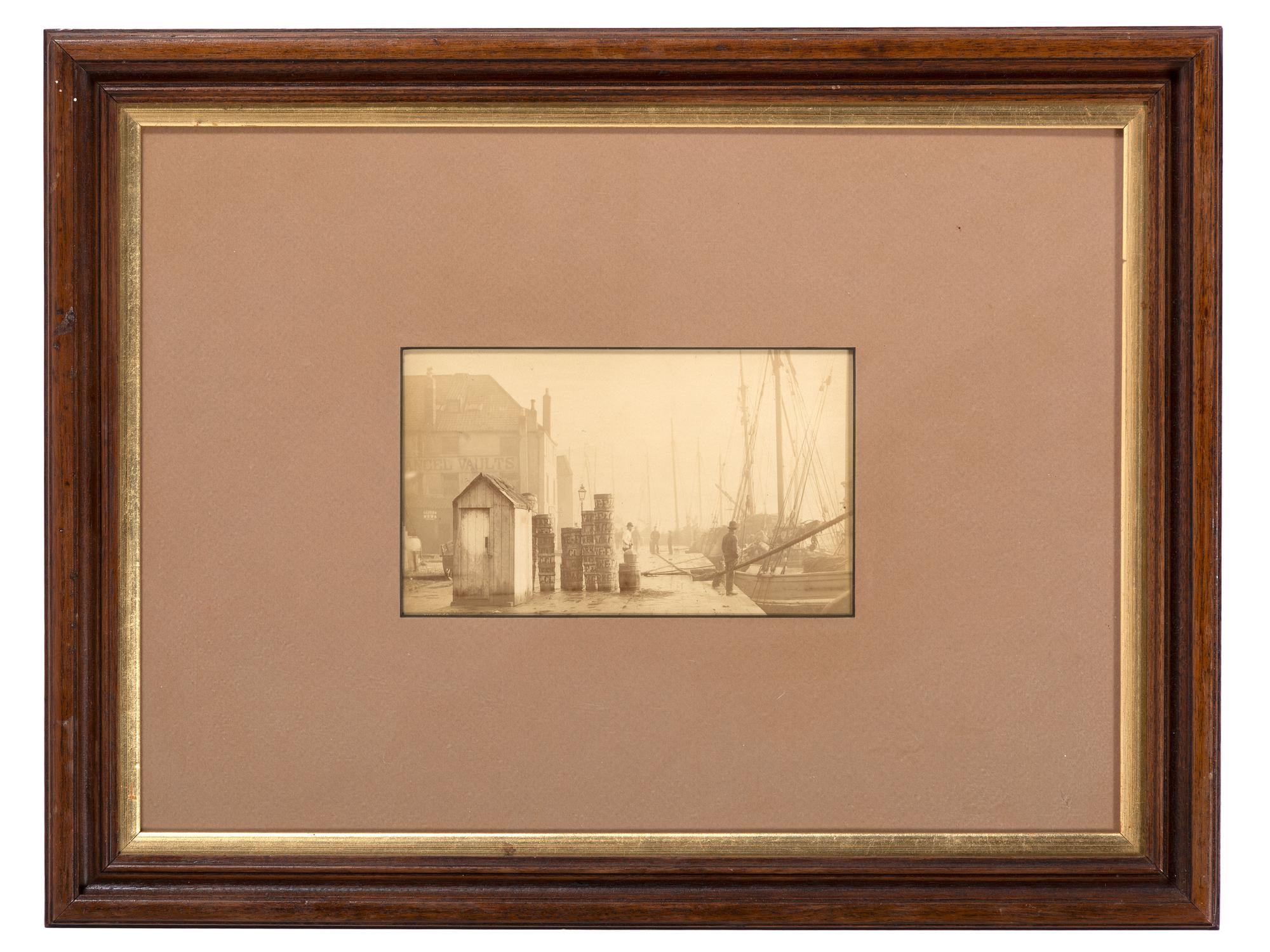 [Early Photography] [Sutcliffe, Frank, photog., attrib.] English harbor scene, ca. 1870s