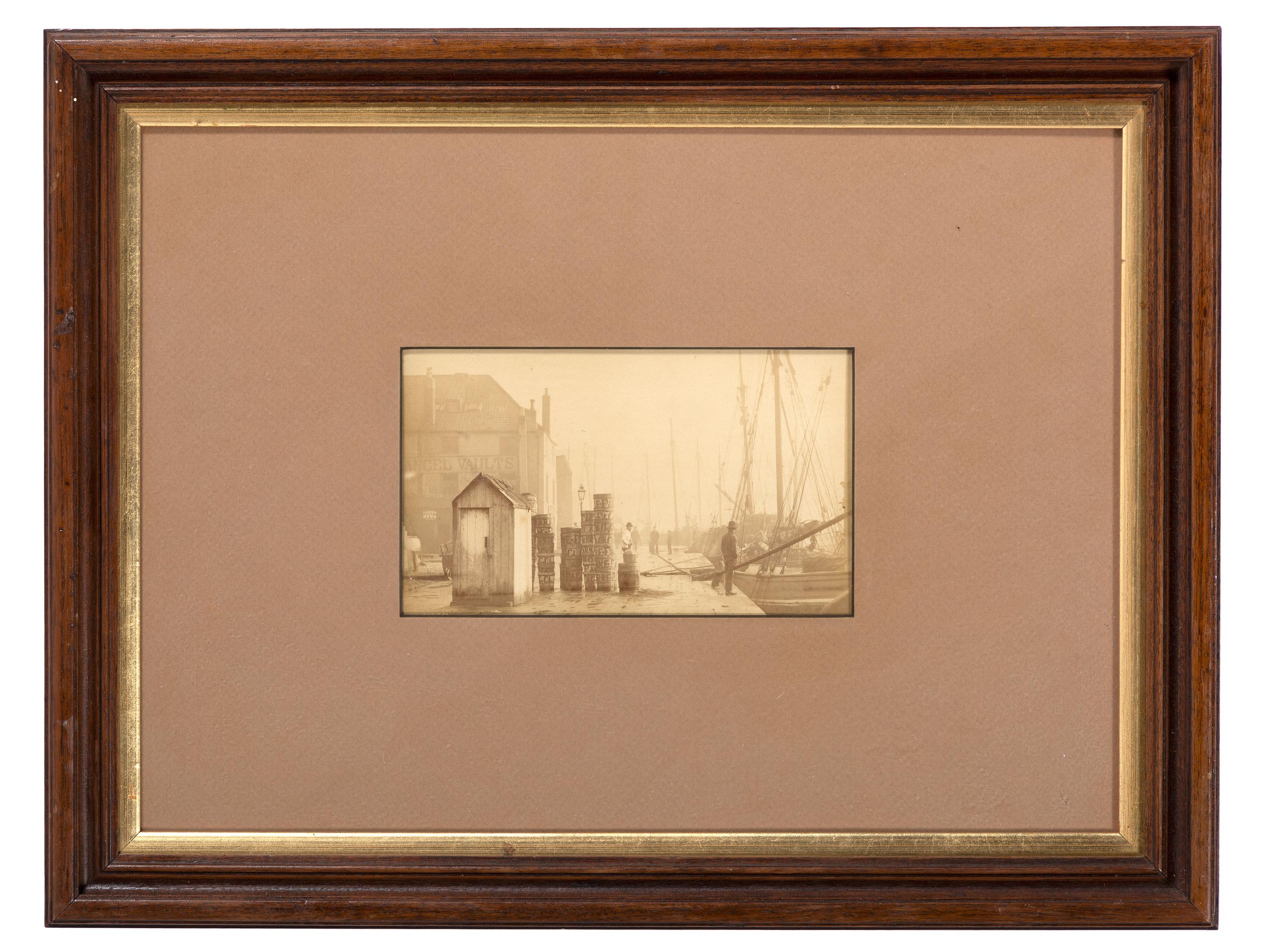 [Early Photography] [Sutcliffe, Frank, photog., attrib.] English harbor scene, ca. 1870s