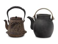 Two Chinese and Japanese Teapots