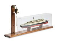 A Cased Model of the Cunard Queen Elizabeth II