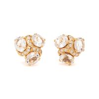 VERDURA, YELLOW GOLD, TOPAZ AND DIAMOND CLIP EARRINGS