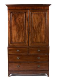 A George III Mahogany Linen Press