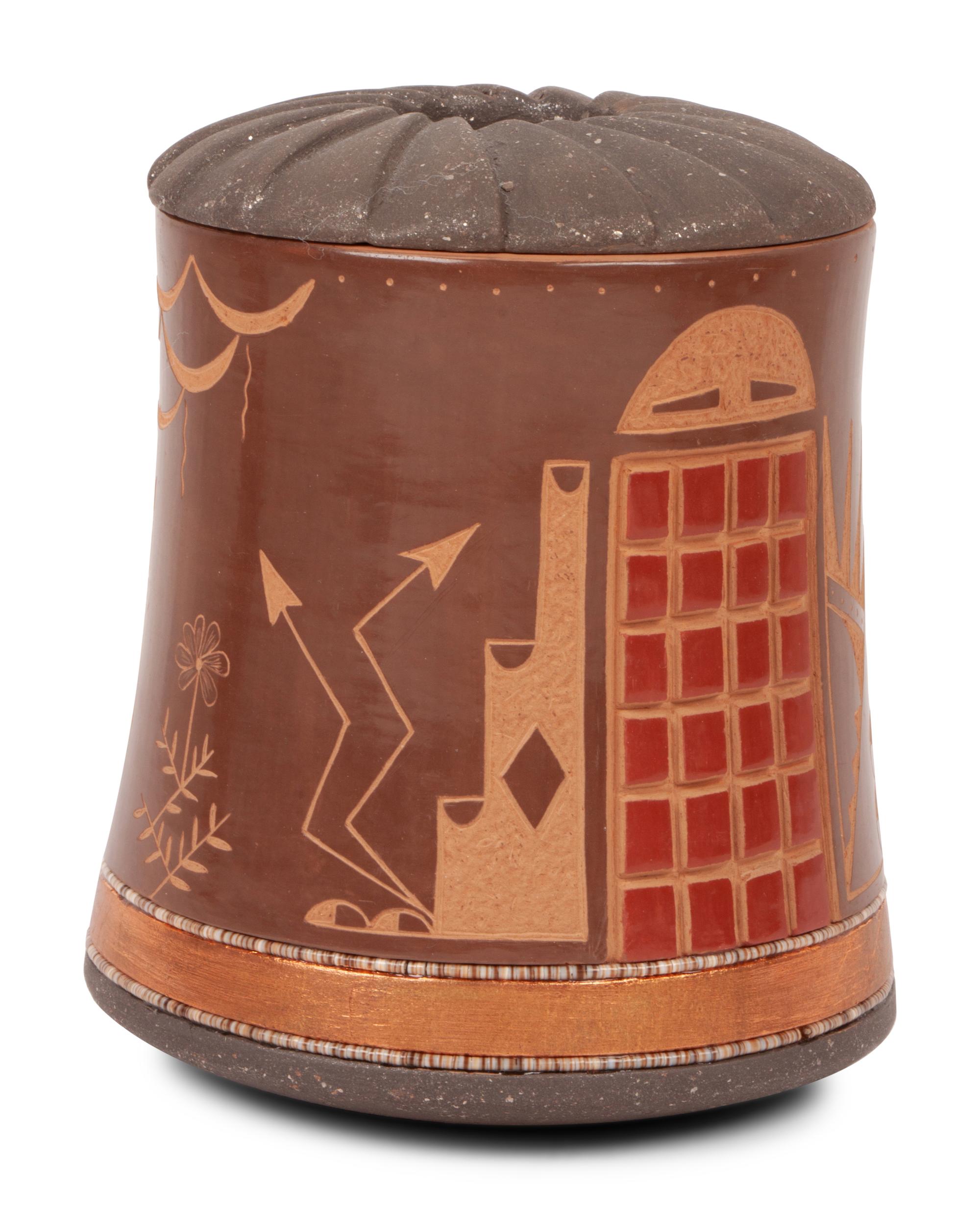 Polychrome Lidded Jar