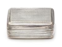 A George III Silver Vinaigrette, Likely William Esterbrook, London, 1819, the lid and underside worked with engine turned decoration, t
