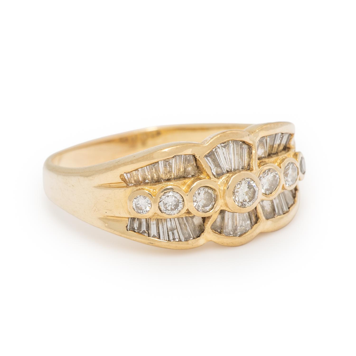 Diamond and Yellow Gold Ring
