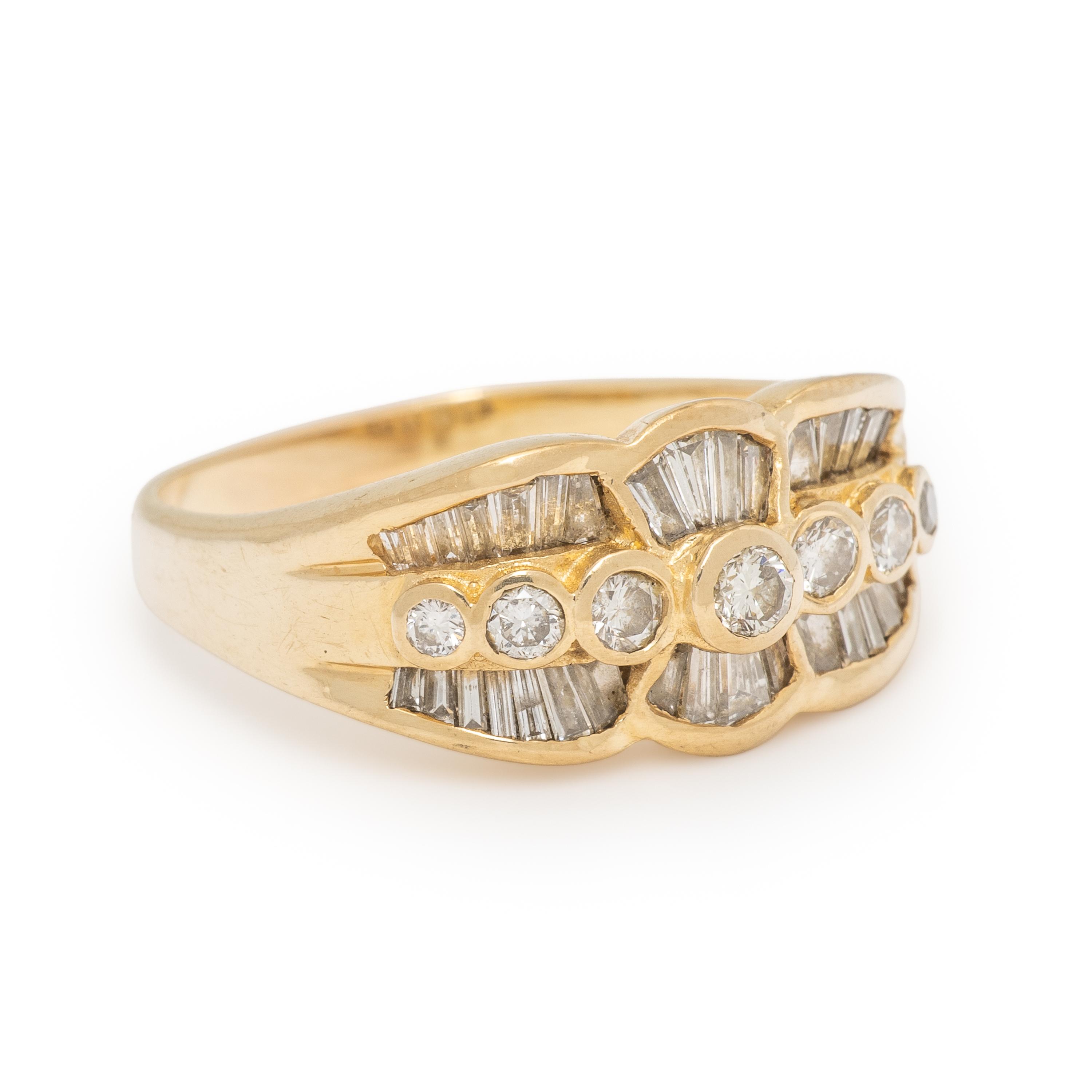 Diamond and Yellow Gold Ring