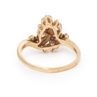 Diamond and Yellow Gold Foliate Ring