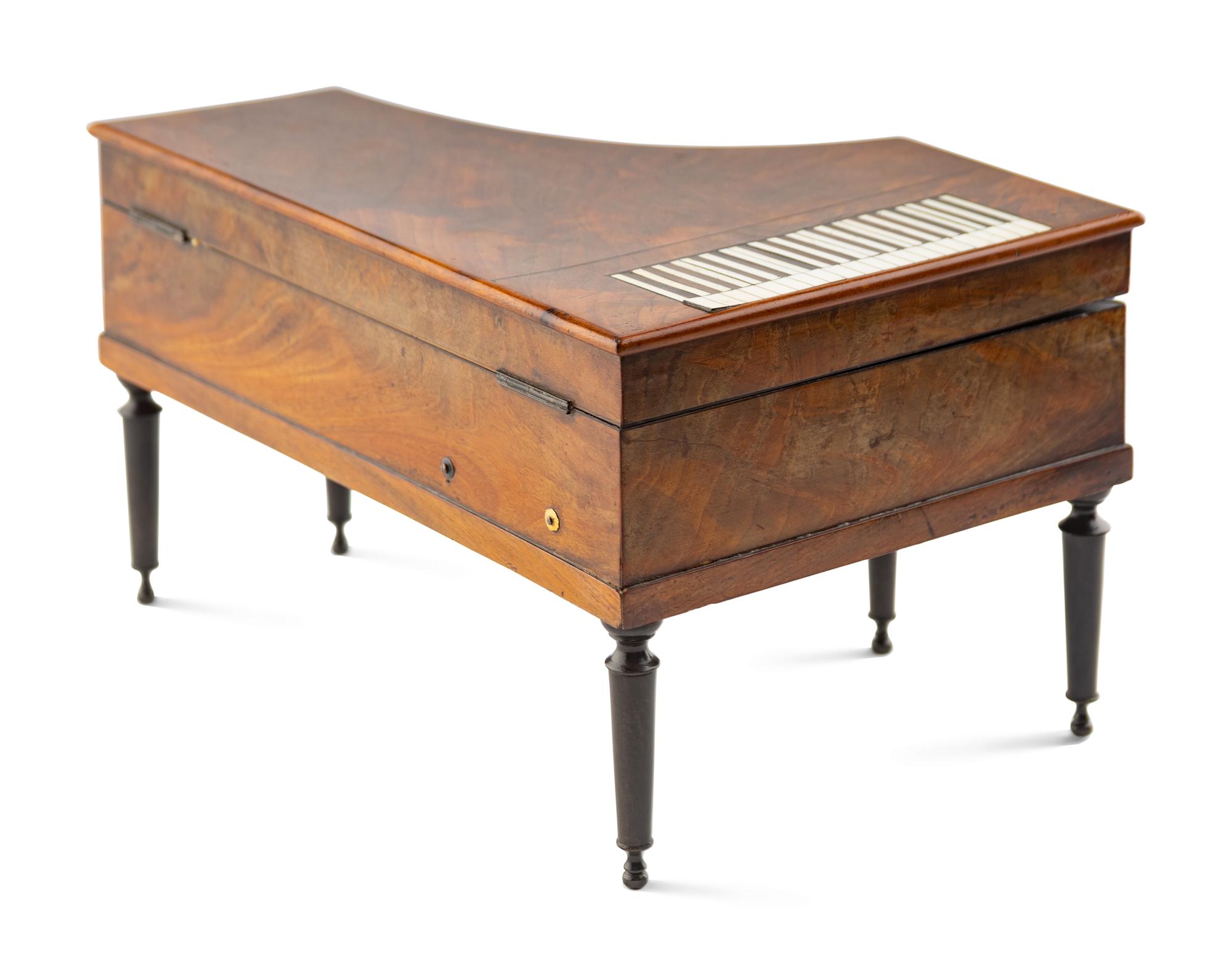 A Palais Royal Piano-Form Musical Needlework Box