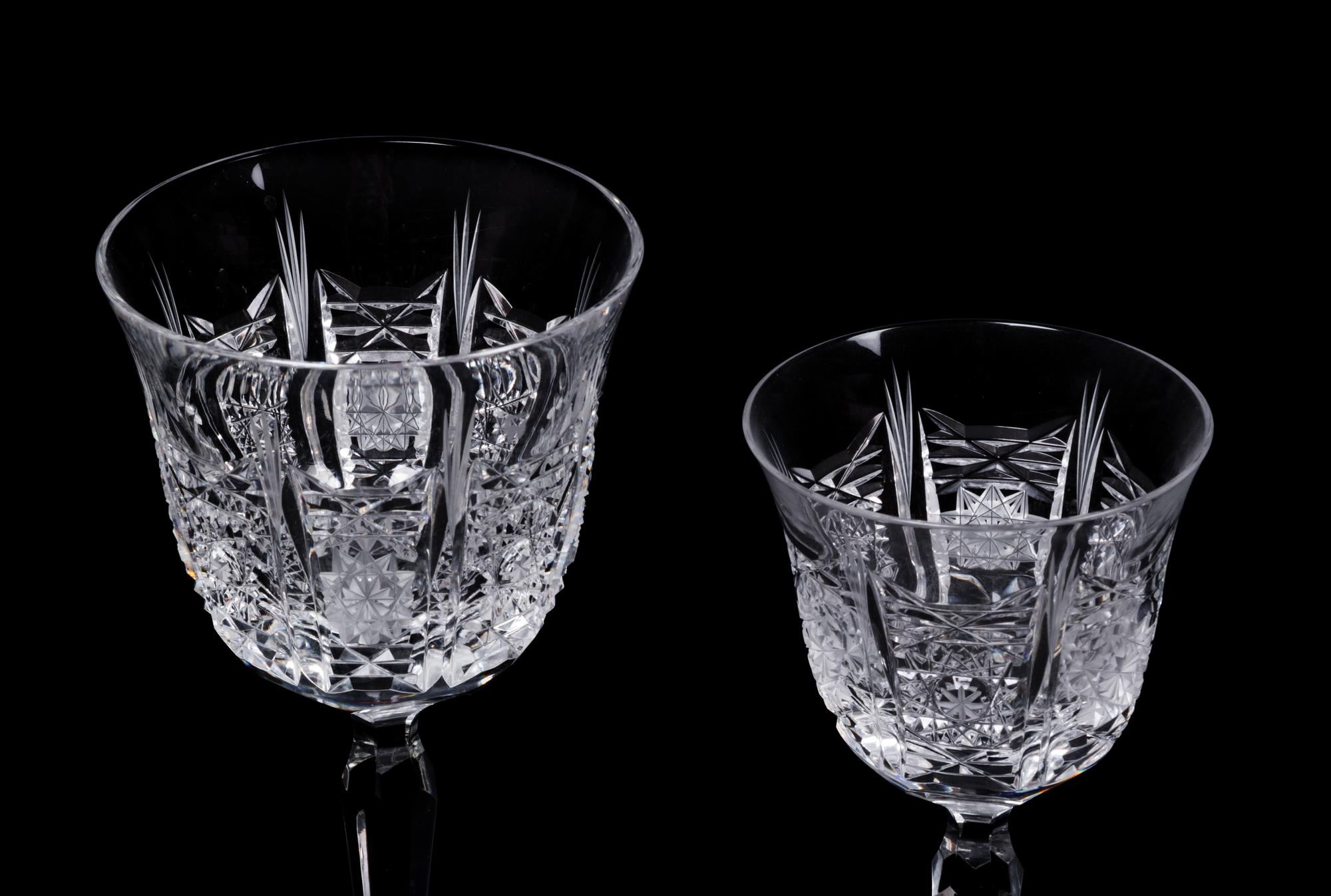 An Austrian Cut Glass Stemware Service