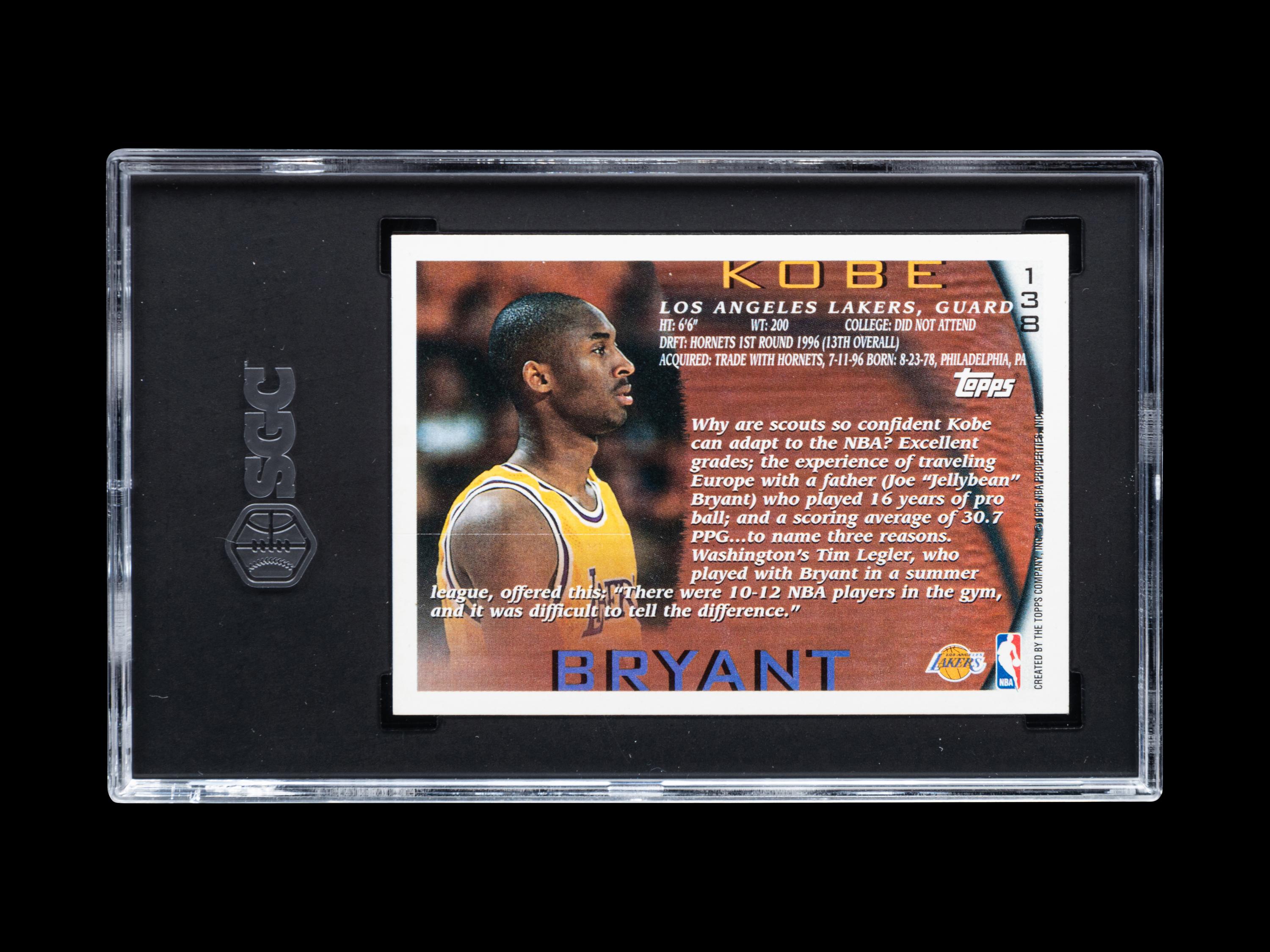 A Group of 1996-97 Topps Kobe Bryant Rookie Basketball Cards,