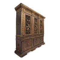 An Italian Iron-Mounted and Parcel Gilt Bookcase Supplied by Addison Mizner for the Everglades Club, Palm Beach