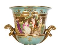 A Pair of Vienna Porcelain Urns with Classical Scenes