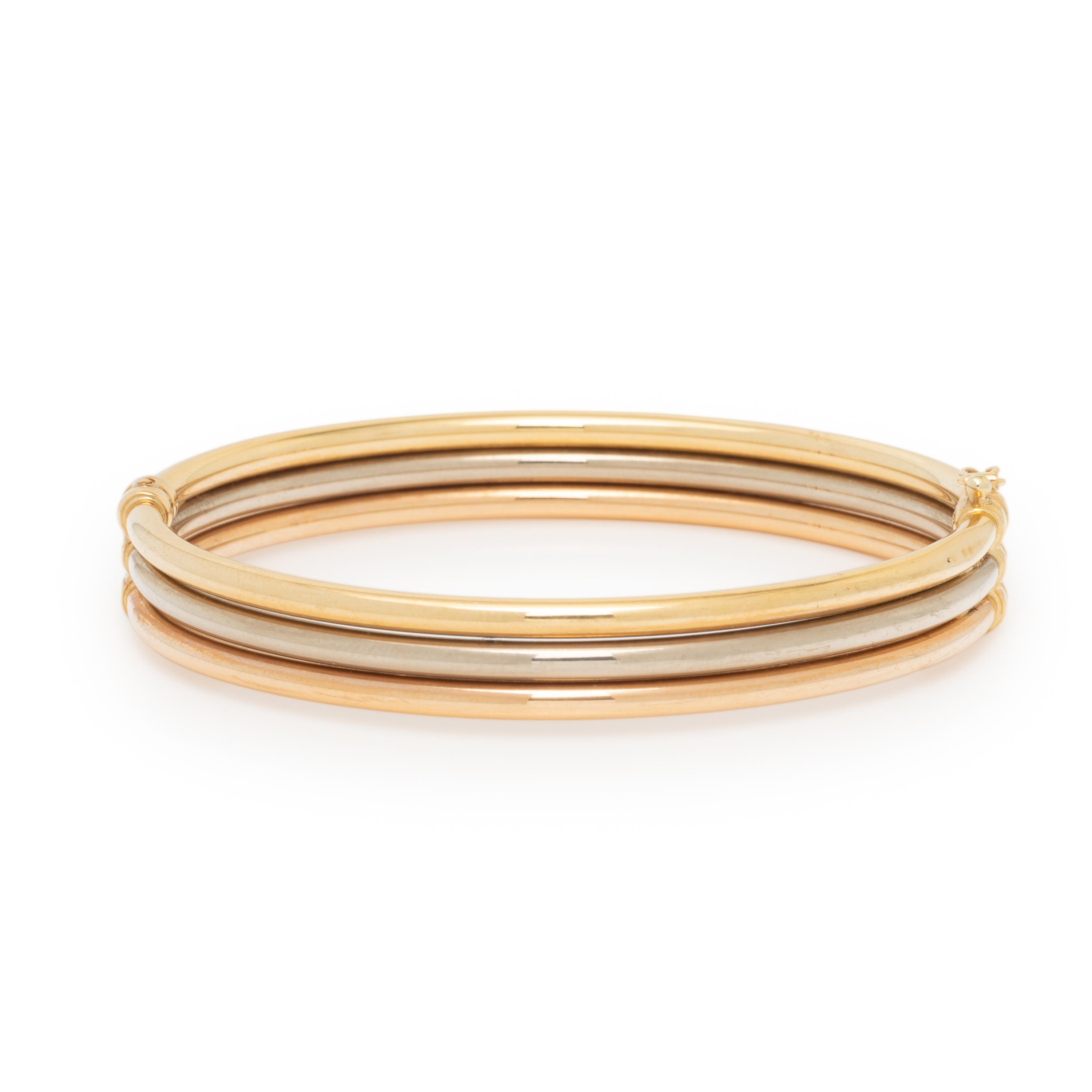 Two Gold Bangle Bracelets
