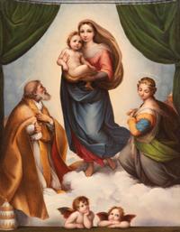 A Berlin (K.P.M.) Porcelain Plaque after Raphael's Sistine Madonna