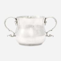 A silver caudle cup Jeremiah Dummer (1645-1718), Boston, MA, circa 1680