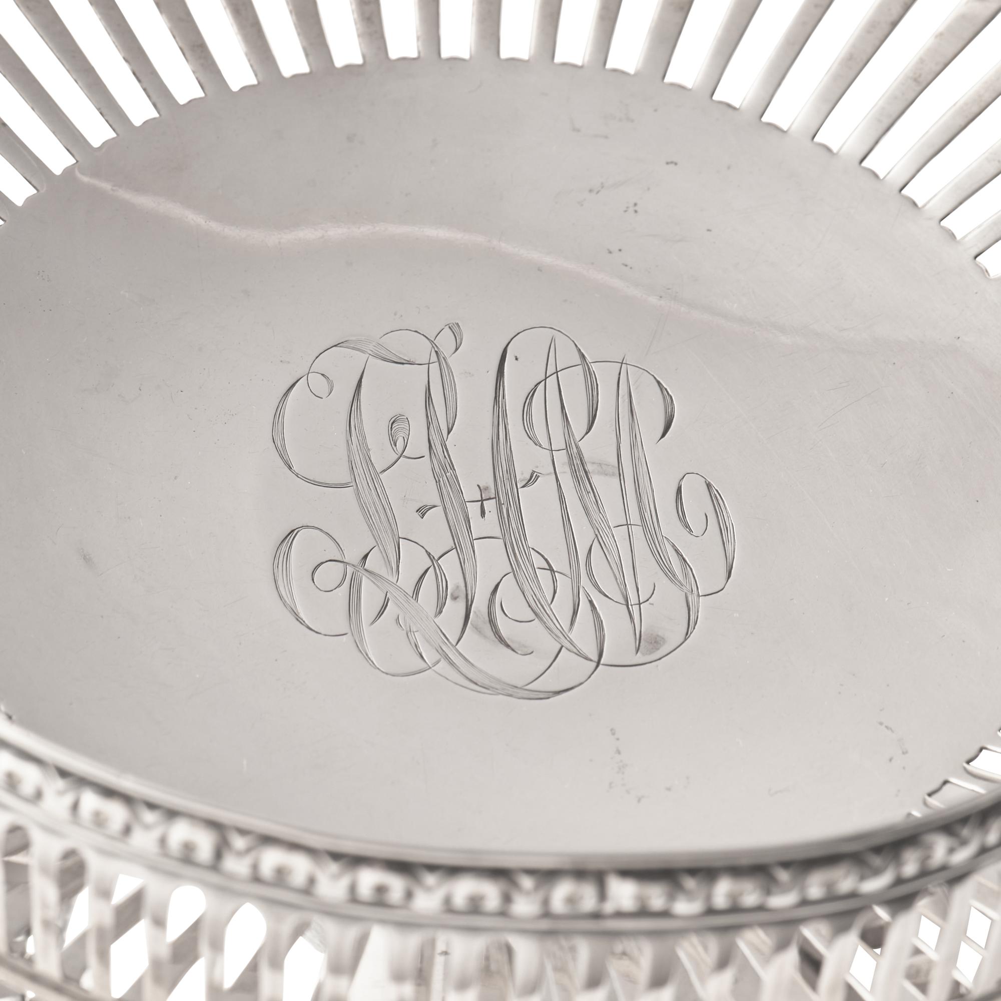 An American Silver Pierced Dessert Stand