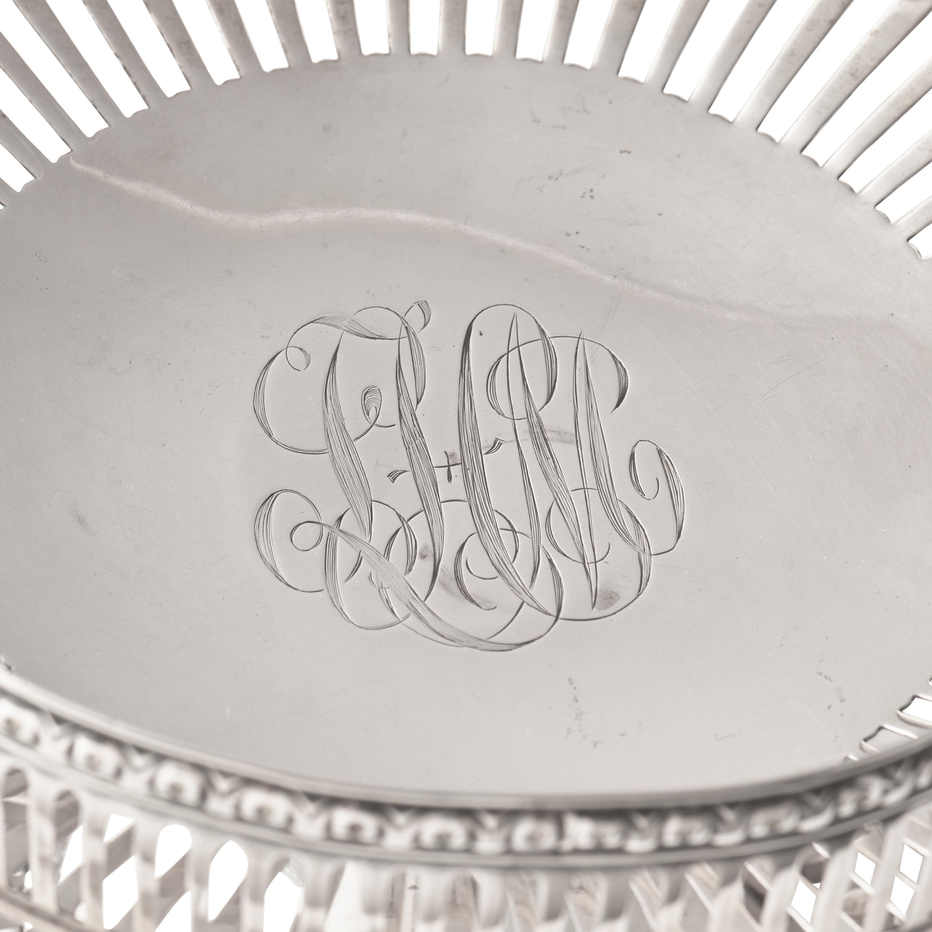 An American Silver Pierced Dessert Stand