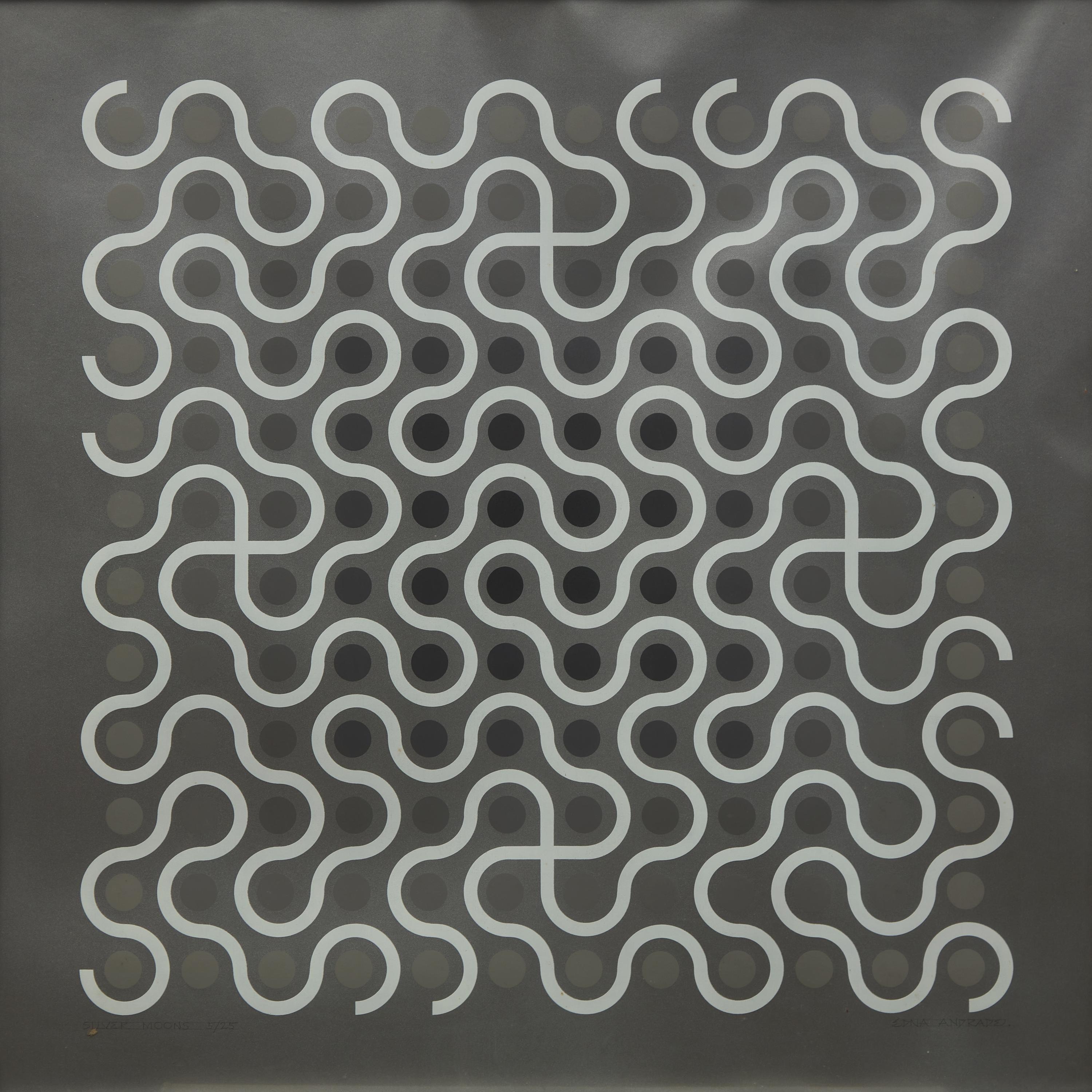 Edna Andrade (American, 1917-2008) — Silver Moons, c. 1969