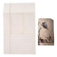 [OUTLAWS & LAWMEN]. A group of 4 items, highlighted by: RALSTON, Sam (1809-1899). Autograph letter signed ("Sam Ralston") to son-in-law, Frank James. Independence, MO, 8 April 1883. 2 pages, 7 3/4 x 12 1/2 in.