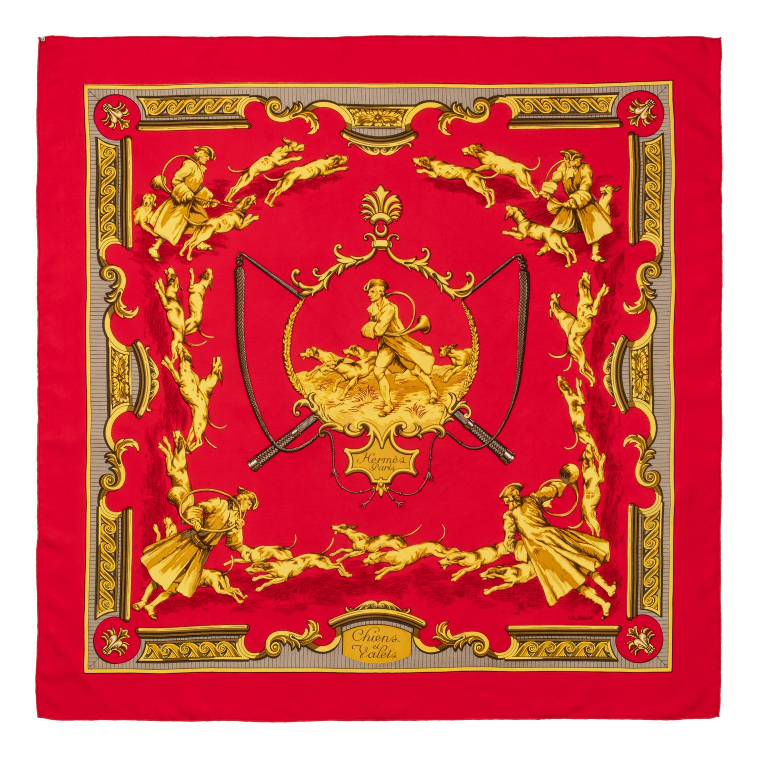 Two Hermès 90cm Silk Scarf, Carré