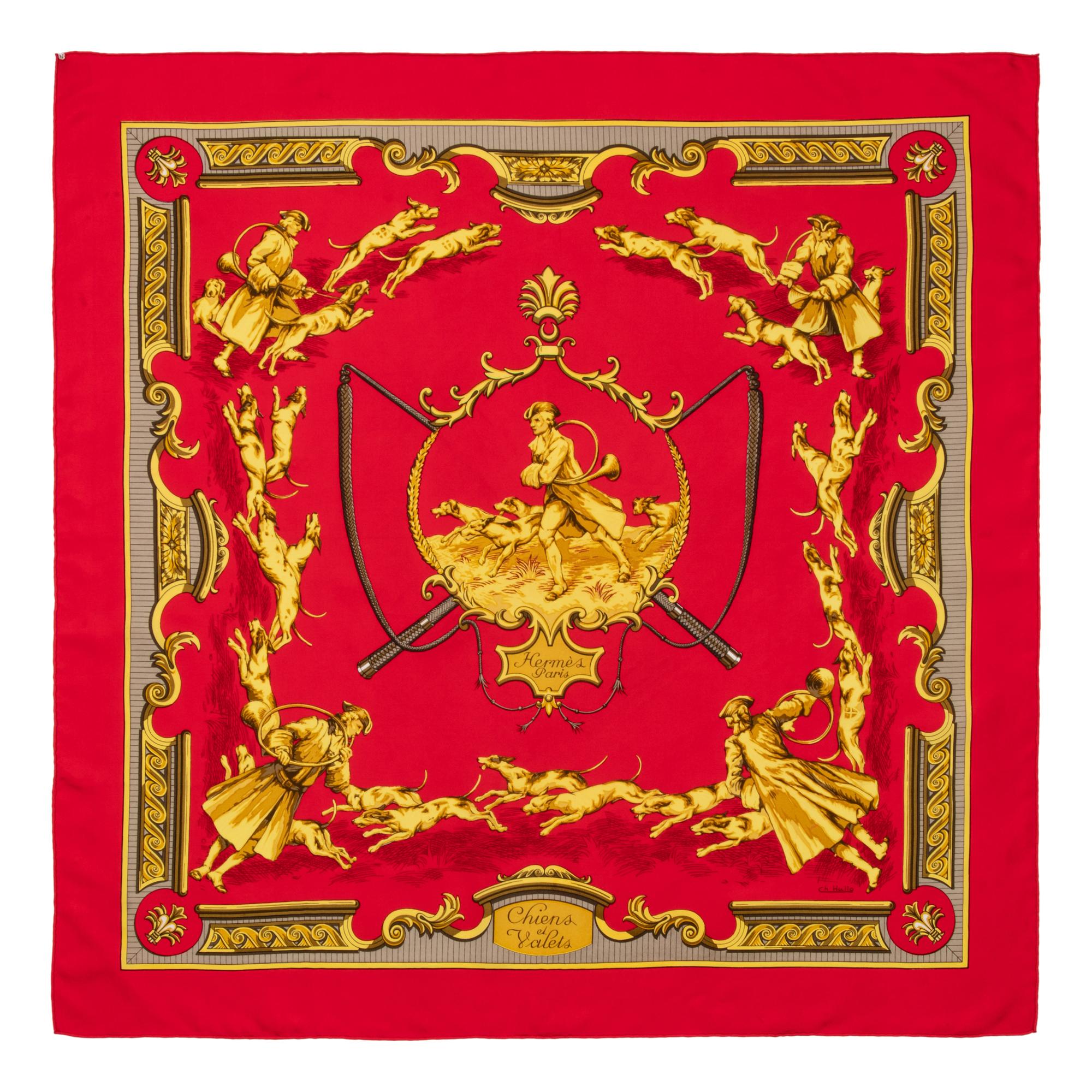 Two Hermès 90cm Silk Scarf, Carré