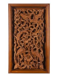 A Continental Carved Wood Panel