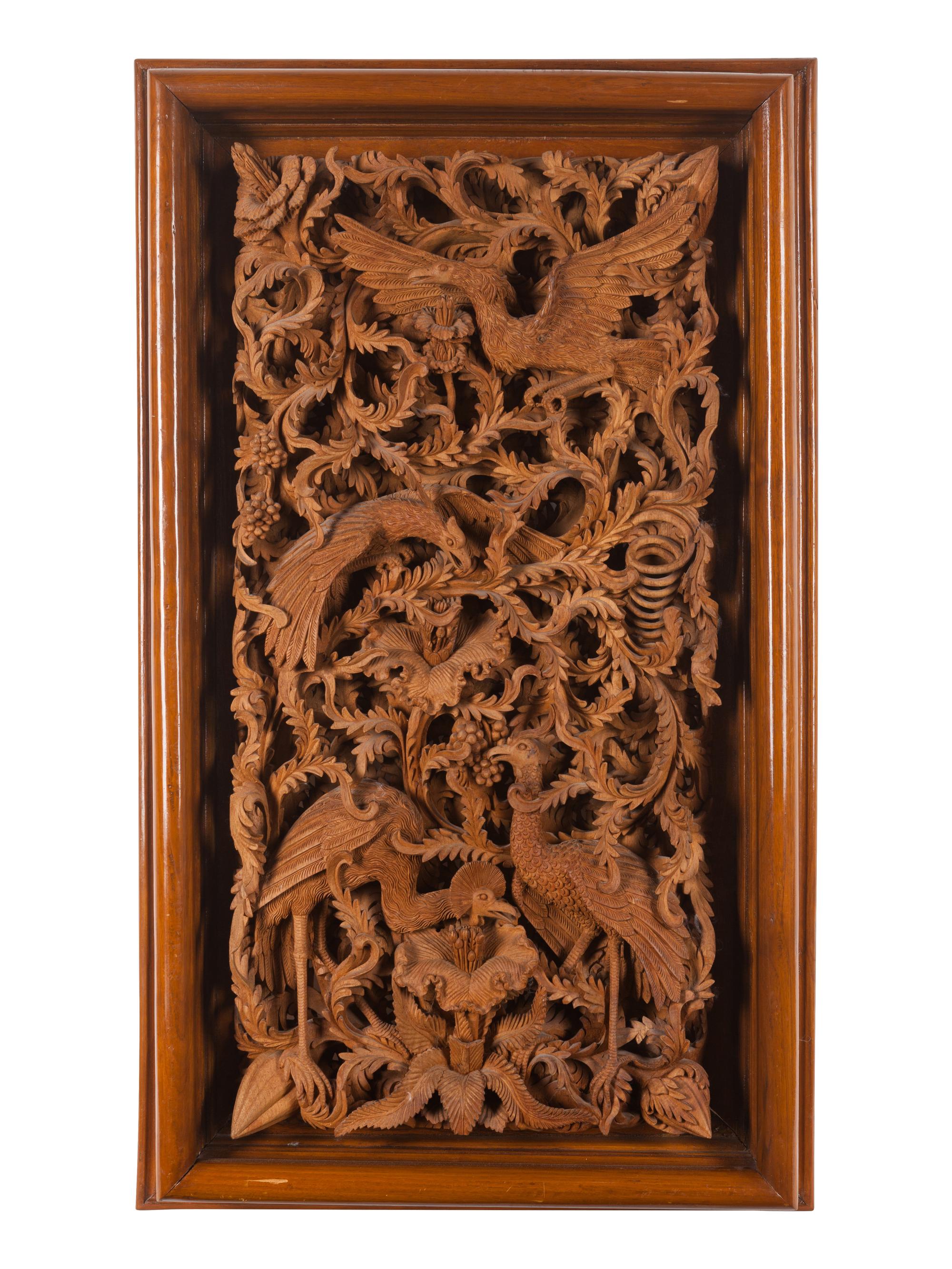 A Continental Carved Wood Panel