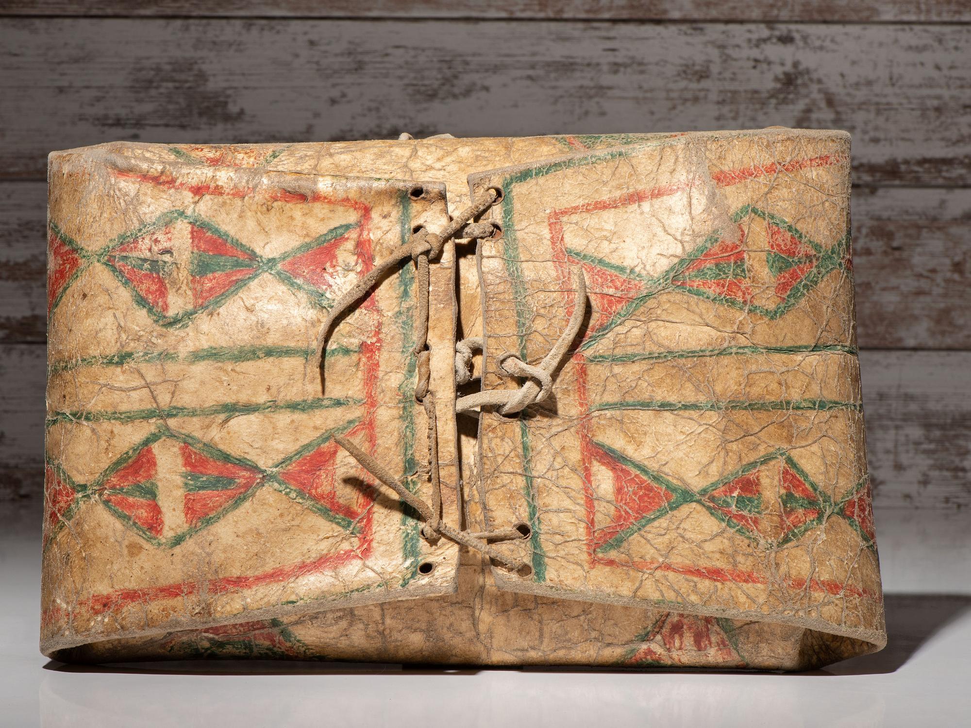 Blackfeet Painted Buffalo Hide Parfleche Envelope