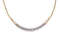 BICOLOR GOLD AND DIAMOND NECKLACE