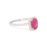 BURMESE RUBY AND DIAMOND RING