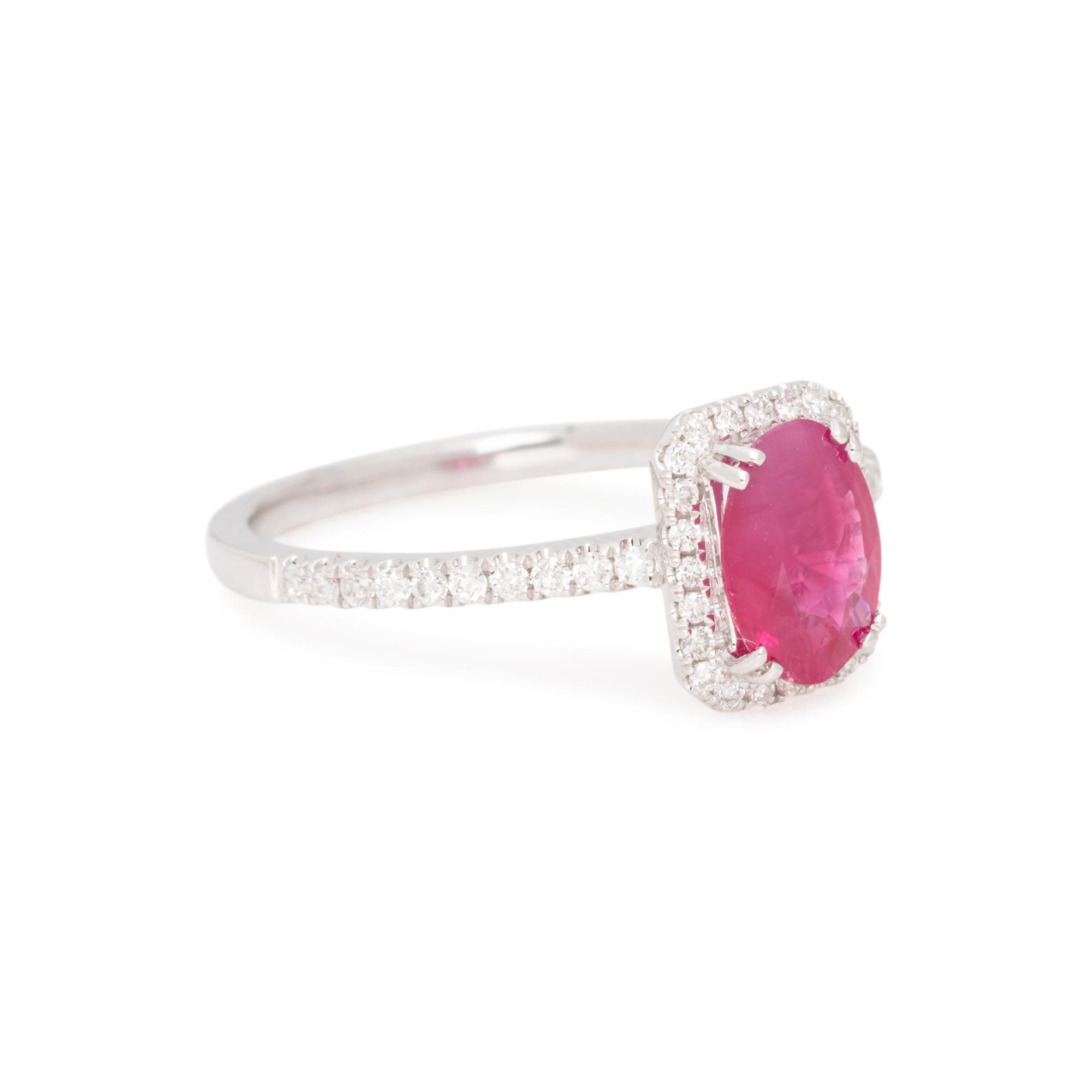 BURMESE RUBY AND DIAMOND RING
